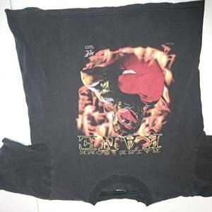 vintage 1998 WWF WWE kane burn baby burn wrestling kids black 22x20 In t shirt